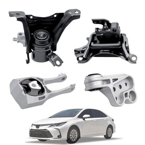 4PCS Engine Motor Transmission Mount Set Fit for 2019 2020 2021 Toyota Corolla 2.0L CVT Replace for 12364-F2010 12363-F2010 12305-24010 12372-24021