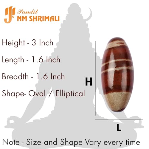 Image of PANDIT NM SHRIMALI Narmadeshwar Shivling Stone with Jaldhari Stand for Shiv Pooja | Natural Narmada Stone with Square Jaldhara (Jaladhara: 4 inch, Narmadeshwara: 3 inch)