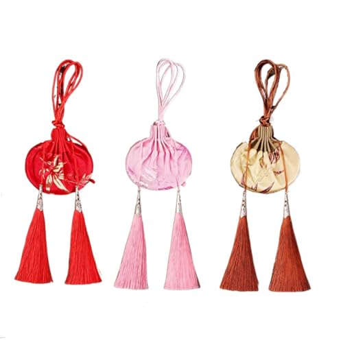 3 bolsas con cordón estilo antiguo miniatura 1