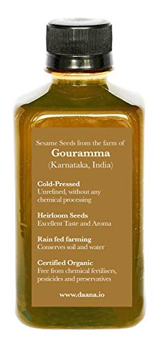 Daana Organic Sesame Oil For Skin: Extra Virgin, Cold Pressed (12 Fl Oz) #TOP2