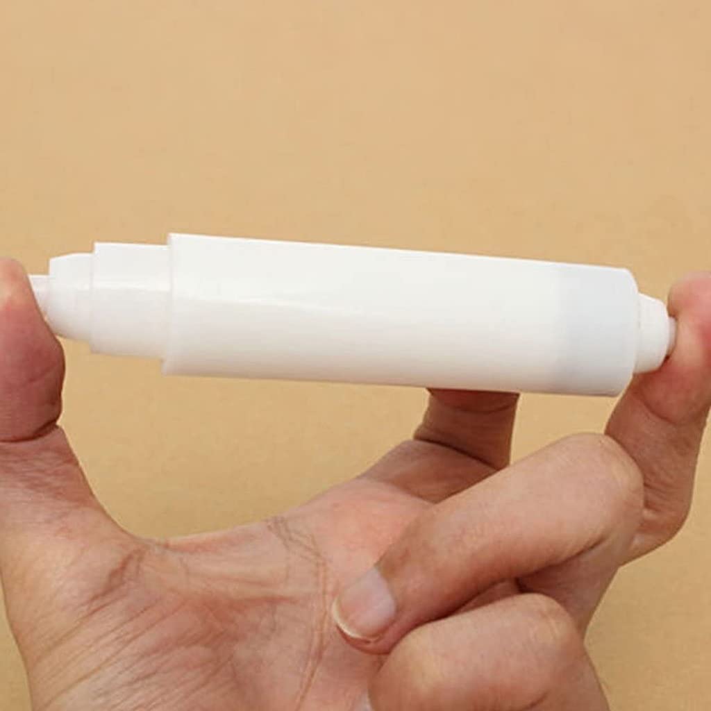 XYNSNDB Portarotolo in plastica con mandrino Caricato a Molla per Rotoli di Ricambio da Bagno, Bianco, Adatto alla Maggior Parte dei portarotolo Domestici