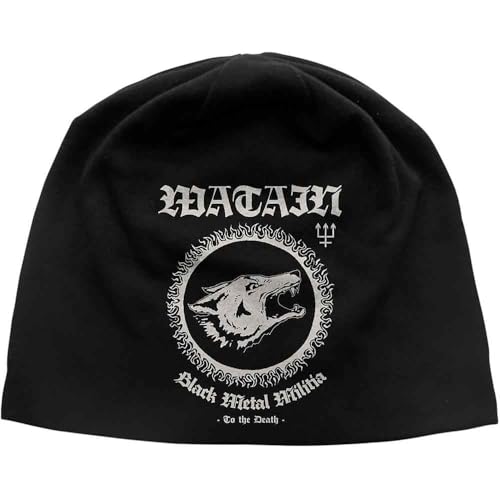 Watain Bonnet Noir Metal Militia Band Logo Nouveau Officiel Noir Unisex Size One Size