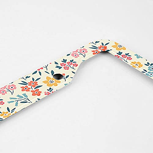 Beabes Pretty Floral Pattern Unique Retro Flower Novelty Folk License Plate Cover Car Tag Holder Metal License Plate Frame For Us Vehicles Standard #TOP2