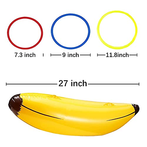Waenerec Inflatable Banana Ring Toss Game And 36 Funny & Naughty Scratch Off Dares Cards For Bachelorette Party, Girls Night Out, Ladies Night, Bridal Shower, Wedding Shower Party Supplies #TOP6