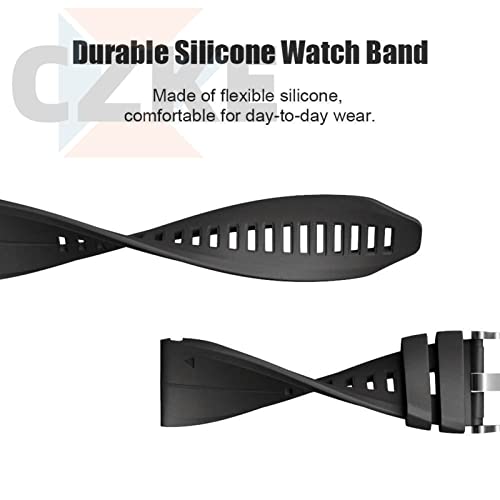 Bracelet montre Garmin Fenix 7S 6S 5S silicone 20mm rechange pour Fenix 6s Pro noir - 3