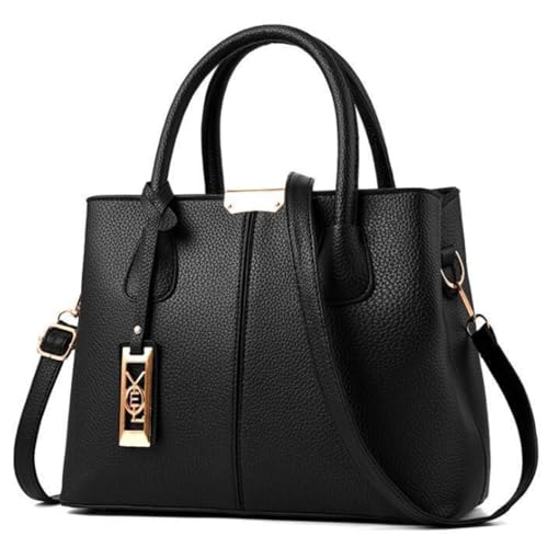 [LALOOVEA] バッグ レディース PU織るハンドバッグ 大容量 ショルダー トートバッグ 3way ビジネス 仕切り 斜めがけ 人気 自立鞄 バケツ型