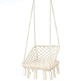 La silla con hamaca es perfecta para la habitación de los ni?os, el hogar, el dormitorio, el solárium, la sala de estar - La silla colgante agrega encanto al jardín, el patio trasero, el patio, el césped, la terraza y el jardín - Lo suficientemente versát