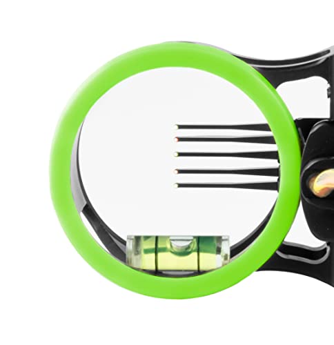 Viper Archery Venom Xl Compound Bow Sight, Made In Usa, Durable Machined Aluminum, 5 Ultra-Bright Fiber-Optic Pins, Simple Elevation And 2Nd & 3Rd Axis Adjustments, 0.019 Pin #TOP6