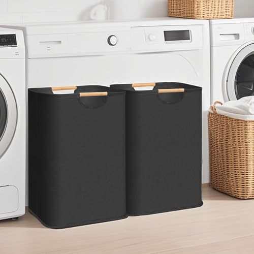 Panier à linge grande capacité avec doublure imperméable et poignées - 4