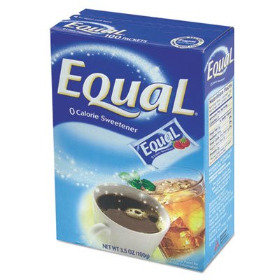 Equal Sweetener Packets, 1 g Packet, 115/Box, 12 Box/Carton