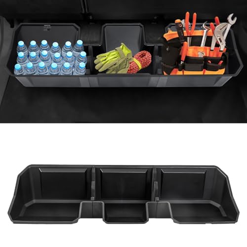 MAXDOM Underseat Storage Fit for 2024-2025 Tesla Cybertruck Rear Under Seat Organizer Box (Black For Cybertruck)