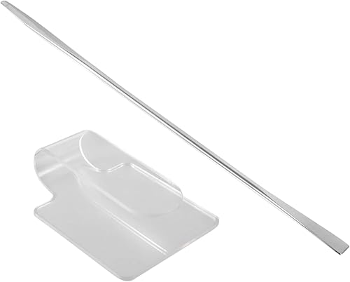 2pcs Handheld Acrylic Makeup Spatula for Easy Blending Transparent Cosmetic Palette and Mixing Stick for Foundation and Beauty Creams