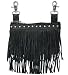 Bikers Belt Loop Purse I phone 7 Pouch Rodeo Fanny Hip Cross Body Bag (JTC-53-LB) Black