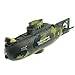 Tipmant Mini RC Submarine Remote Control Boat Ship Military Model Electronic Water Toy Waterproof Diving for Swimming Pool, Fish Tank Kids Gift (Amy Green)
