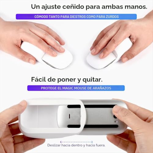 Miniatura 5 de Ascrono Agarre Para Ratón Compatible Con Apple Magic Mouse 2, Accesorios Perfectos Para Agarre Ergonómico, Mayor Comodidad Y Control Total, Protección Adicional Para El Mouse Mágico, Color Blanco