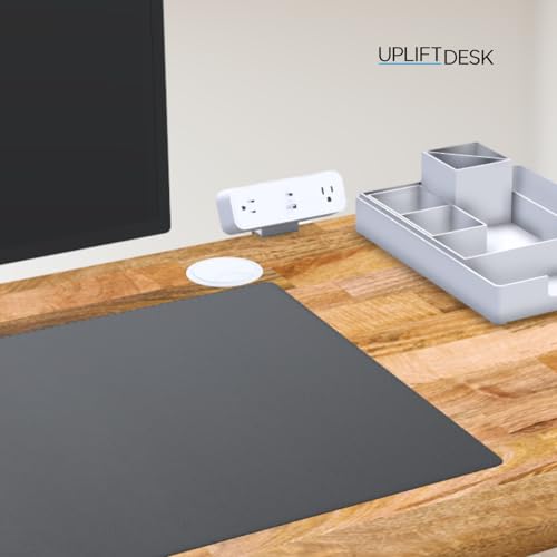 UPLIFT DESK DuoMount Desk Clamp Power Strip – Regleta de escritorio con USB-C y USB-A con cable de 10 pies, soporte de borde para oficina en casa y accesorios para juegos (Blanco) miniatura 3