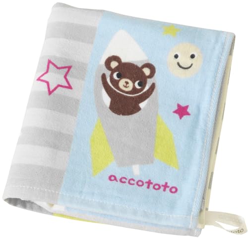 内野 アッコトト のりものパッチワーク フェイスタオル 約34×75cm ブルー UCHINO 9117F231 B