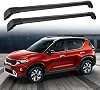 Barras transversales de techo con bloqueo compatibles con KIA Sonet 2020 2021 2022 2023 2024, barras de aluminio para techo, portaequipajes y equipaje (negro) 2
