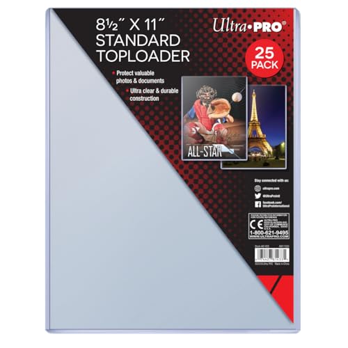 Ultra Pro SFTL8511 Clear Toploader 8-1/2-Inches X 11-Inches 