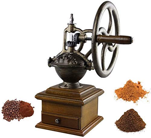SXLCKJ Manuelle Kaffeemühlen Manuelle Kaffeemühlen Retro Gusseisen Runner Kaffeemühle Edelstahl (Crusher)