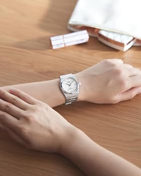 Tissot PRX Swiss Relógio unissex automático, mostrador madrepérola