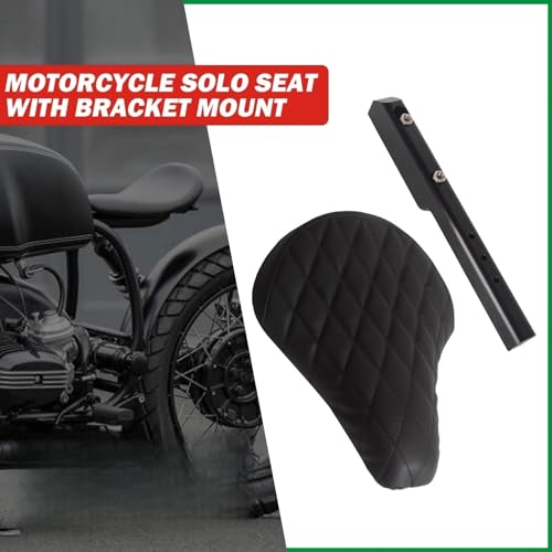 Asiento individual de moto con bisagra para proyectos de restauración Custom y Bobber 5