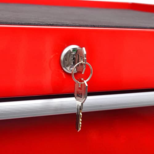 ZesenArt Roter Werkstattwagen 5 Schubladen,Farbe: Rot,Material: Stahl – Bild 7