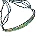 Swimmi Crescent Abalone Necklace, Natural Paua Abalone Necklaces for Women Men, Handmade Rainbow Beads Seashell Necklace Jewelry (AA173)