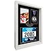 MedalAwardsRack Personalized Engraving 3 in 1 Shadow Box Display (Medal, Race Bibs, and Photo Display) – Marathon Medal Display, Marathon Medal Frame, Triathlon and Running Bib Holder. (White)