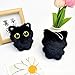 Fuerxy Black Cat Bag Charm, Black Plush Gifts for Handbags Backpacks Purse Keychain Accessories Charm Cat Lover Gifts