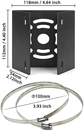 WiTi Universal Vertical Pole Mount for Security Camera, Solid Metal Mounting Corner Bracket with 2 Loops, Suitable for CCTV Cameras LED Wall/Stage Lights, Solar Panels (small size)