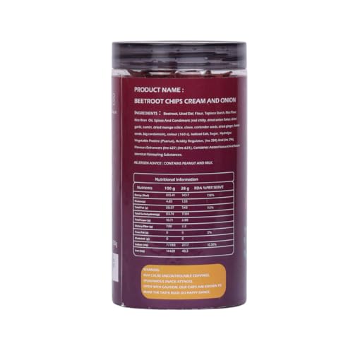 Image of Snaaqz Beetroot Masala Chips Combo | Pack of 2 (150g each) | Double Crunch | High Protein, Vegan, Gluten Free, No Palm Oil, Baked Healthy Snack Made with Real Beetroot & Natural Spices