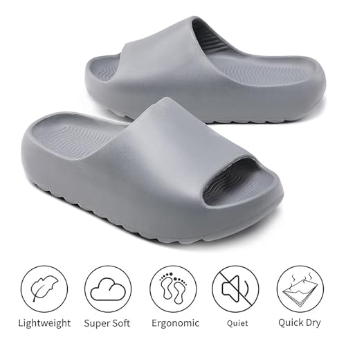 Cloud Slides for Women Men Kids,Unisex EVA Soft Recovery Slides,Thick Sole Open Toe Toddler Boys Girls Beach Slippers Shower Shoes Outdoor&Indoor House Slippers2
