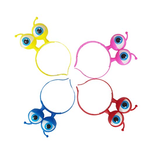 STOBOK Led Flashing Headband with Big Eyes Light up Hair Hoop for Kids Christmas Party Festival & Cosplay Accessories 4 Pieces