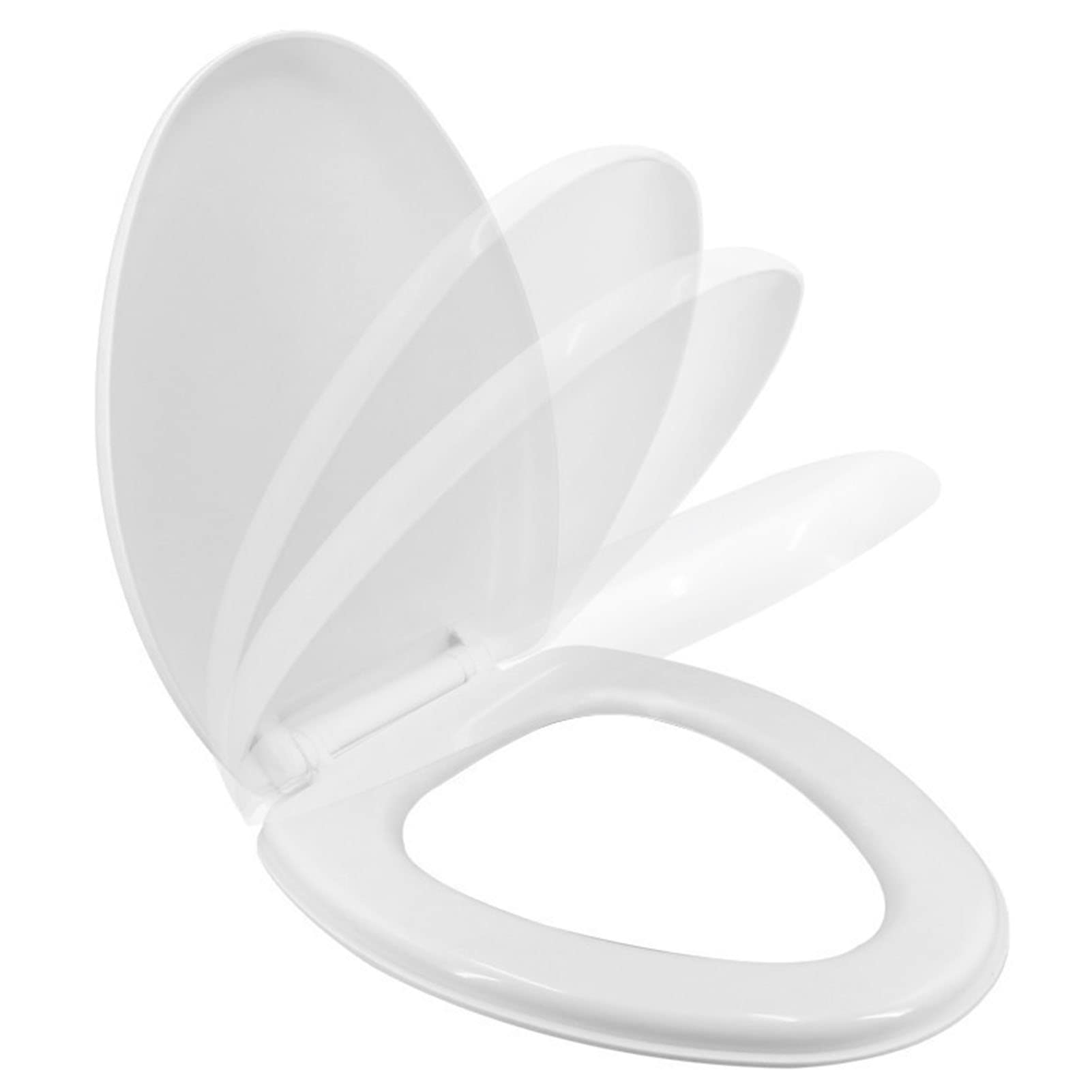 Slow Closing, Tough Plastic, Non-Slip Bumpers for Toilet seat, Easy Install White White, Adjustable, Lightweight, Portable, User-Friendly, Compact, Close, Never, Loosen, Durable