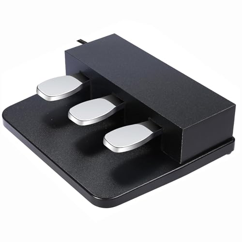 Three-pedal for Digital Keyboard Piano, Electric Piano Pedal, 3 Pedal Unit Compatible with Roland FP30 FP30X Electric piano, Triple Sustain Pedal, Soft Pedal
