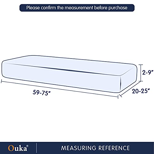 Ouka Sofa Cushion Cover, Stretch Couch Seat Cushion Cover, Reversible Cushion Protector , Soft Chair Loveseat Sofa Cushion Protector(Large, Navy) #TOP1