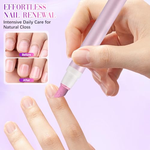 2-in-1 Cuticle Pusher & Oil Pen, New Cuticle Oil Pusher Pen, Portable Nail Care Pen Instant Cuticle Remover Tools for Dry Damaged Nails Hangnails Moisturizes Strengthens Brightens (2 PCS) - Thumbnail 6