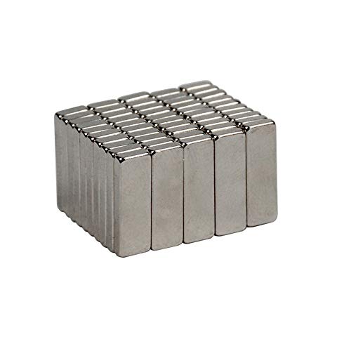 daw21onlineshop Neodymium Magnet N50 12x6x2mm Rectangular Block 50 Pieces Very Strong Magnets for Glass Magnetic Boards, Magnetic Boards, whiteboards, blackboards, pin Boards, refrigerators