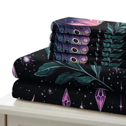 Housse de couette papillon magique 140x200 parure lit 3D microfibre