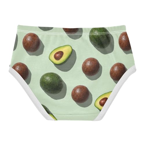 Wusikd Avocados Brown Girls' Underwear Cotton Girls Briefs Soft Toddler Underwear 2T2