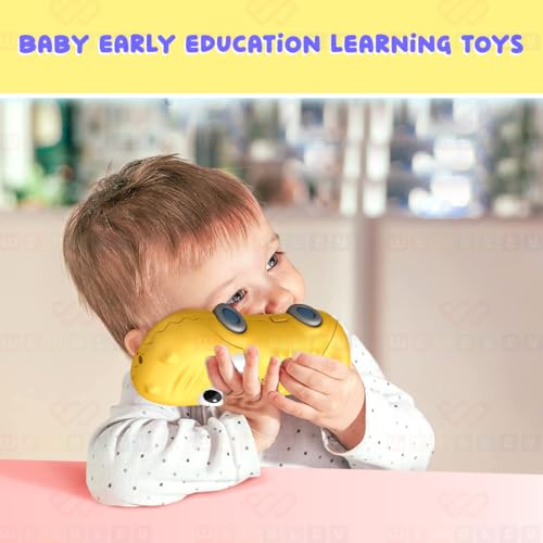Wembley Crocodile Early Learning Projection English Portable Baby Intelligent Mobile Phone Toy, Battery Operated Musical Soft Plastic Toy, (Yellow) - Image 7