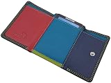 myledershop Mały portfel damski z bydlęcej skóry nappa/portmonetka/portfel z ochroną RFID i NFC, wielokolorowy, wielokolorowa, Einheitsgröße, Nowoczesny