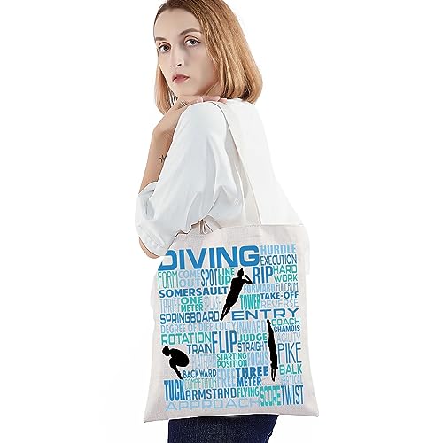 BWWKTOP Springboard Diving Tote Bag Springboard Diving Gifts Platform Diving Shoulder Bag Springboard Diver Gifts3