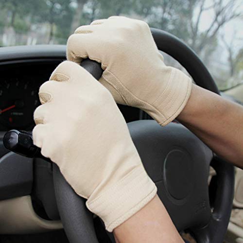 YJZQ UV Protection Driving Gloves for Men Breathable Lightweight Touch Screen Gloves Non-Slip Quick Dry Outdoor Summer Driving Riding Mittens Motorcycle Camping Gym Workout Fullfinger Gloves