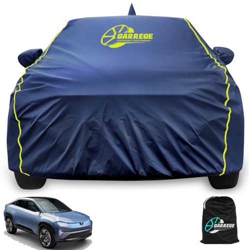 Image of Car Body Cover Compatible with Curvv ev with Mirror Pockets Full Sized, Triple Stitched, Anti dust Proof, Navy Blue
