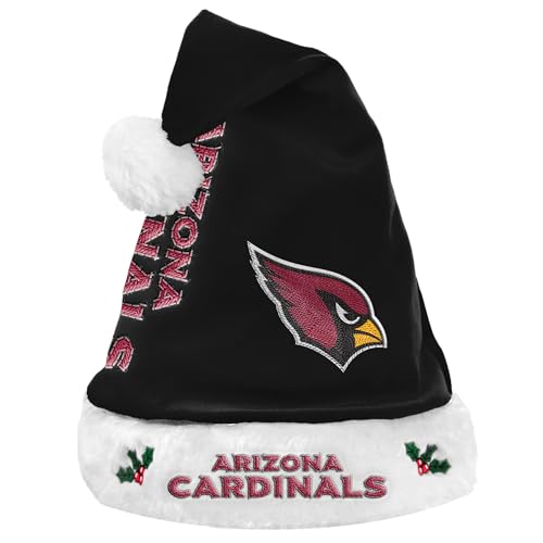 FOCO NFL Unisex-Adult Official Primary Logo Holiday Santa Hat (Arizona Cardinals, One Size)