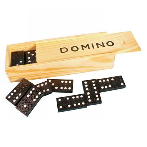 ECOTRONICCHILDREN'S WOODEN BOXED DOMINOES SET [Toy] (Pack of 5)
