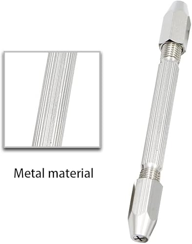 Miniatura 3 de 2 piezas de tornillo de doble extremo, taladros manuales manuales para perforar madera, semilla de tilo, cuerno de hueso, ámbar y piedra de olivo