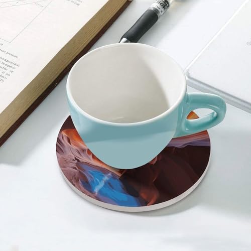 Dessous de verre absorbants céramique protège table liège canyon - 6